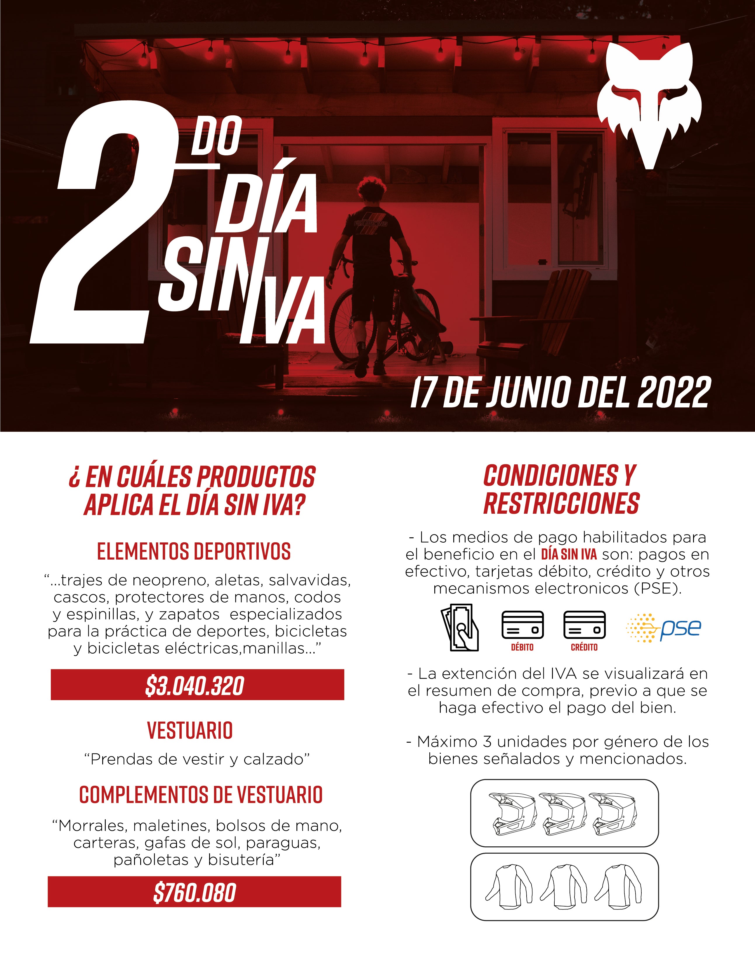 ¿LISTO PARA EL 2DO DÍA SIN IVA EN RIDERLABSTORE.COM?