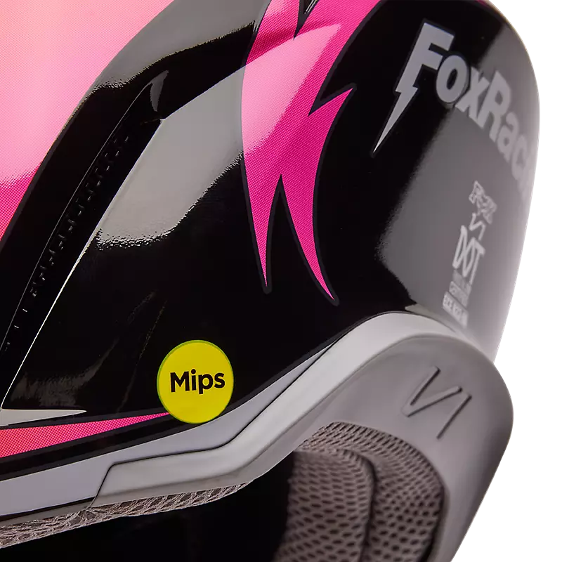 V1 Leed Casco Fox Blanco Y Rosa Helm Fox V1 Rosa Fox V1 Lux Helmet