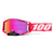 GAFAS DE PROTECCIÓN 100% ARMEGA KLOUG LENTE HIPER ROJO OSCURO ESPEJO [NEGRO/ ROSADO]