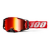 GAFAS DE PROTECCIÓN 100% ARMEGA ROJA LENTE ROJO ESPEJO [NEGRO/ ROJO]