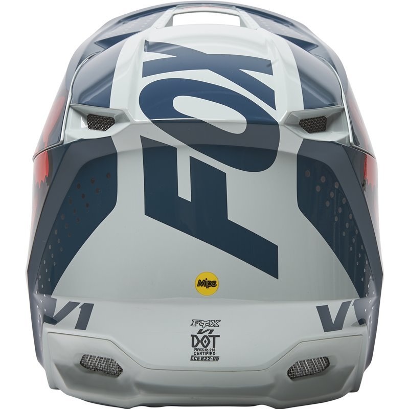 CASCO FOX V1 TRICE ECE 2022 COLOR GRIS NARANJA Rider lab store